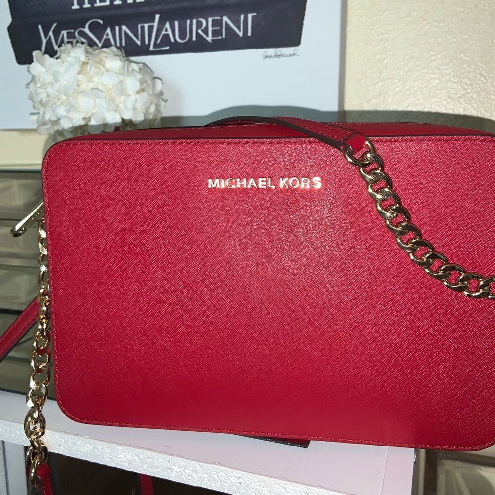 Michael Kors Jet Set Large Saffiano Crossbody bag